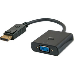 Savio CL-90 video cable adapter 0.2 m DisplayPort VGA (D-Sub) Black
