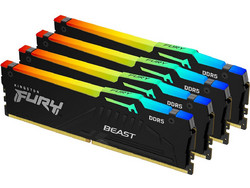 Kingston Fury Beast RGB 128GB (4X32GB) DDR5 RAM 5600MHz C40 Black