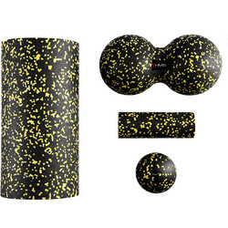 YOGA ROLLER HMS FSBM04 BLACK-YELLOW DOTS MASSAGE SET