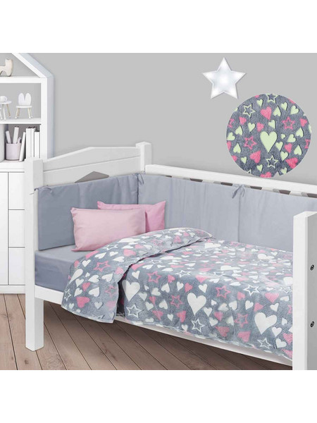 Das Home Relax 4772 Κουβέρτα Fleece 80x110 Ροζ Γκρι