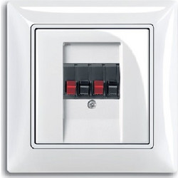 Basic 55 μηχανισμός πρίζας Hi-Fi διπλή λευκό