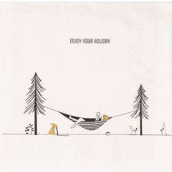 Χαρτοπετσέτα Enjoy Your Holidays (Σετ 20Τμχ) RD0018679 33x33cm Multi-White Χαρτί