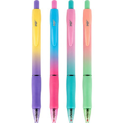 MP στυλό διαρκείας ballpoint PE140-13, 0.7mm μύτη, 14.5cm, μπλε, διάφορα σχέδια, 1τμχ