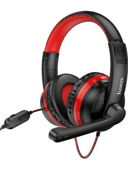 Hoco W103 Magic Tour Gaming Headset Over Ear Black Red