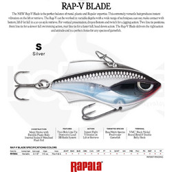 Rapala Rap-V Blade Τεχνητό Δόλωμα Κουταλάκι 6cm 14gr S