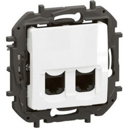Διπλή πρίζα RJ45 τηλεφώνου & πληροφορικής Niloe NP UTP CAT6 λευκή NP4334WH Legrand NP4334WH