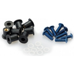 Puig Kit 8 Ανταλλακτικών Ανοδιωμένων Βιδών M5 για Ζελατίνες με Παξιμάδια Blue 0956A