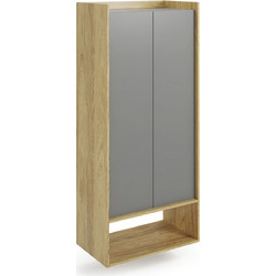 MOBIUS regal 2D color: hikora oak/grey DIOMMI V-PL-MOBIUS-REGAL_2D-SZARY