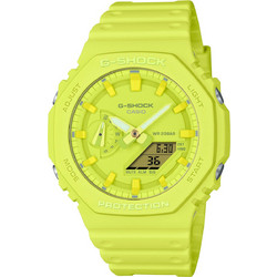 Casio G-Shock Ανδρικό Ρολόι Χρονογράφος με Κίτρινο Καουτσούκ Λουράκι GA-2100-9A9ER