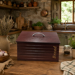 Ψωμιέρα Ξύλινη με καπάκι Cottage Bread Keeper 34x24x17cm Galifas 45205 - Galifas