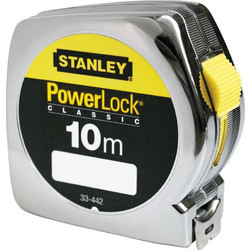 Stanley Powerlock Μετροταινία με Αυτόματη Επαναφορά 25mm x 10m 0-33-442