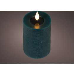 Beauty Home LED Κερί από Κερί Wax με Ρεαλιστική Φλόγα Emerald O7.5 x 13.5 cm