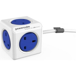 Allocacoc PowerCube Original 5 Outlets - UK 1,5m (Blue) - Πολύπριζο 5 θέσεων UK 1,5 m Μπλε - (7300BL/UKEXPC)