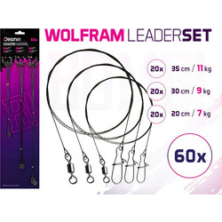 Set of tungsten ropes BOMB! with swivel and carabiner DELPHIN