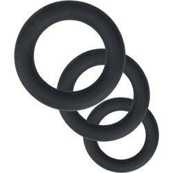 Loving Joy Thick Silicone Cock Rings Ελαστικό Δαχτυλίδι Πέους & Όρχεων Σιλικόνης Μαύρο