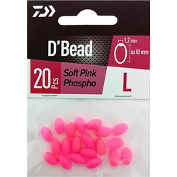 Χάντρες Daiwa Soft Oval Phospho - Ροζ , L-DAIWA