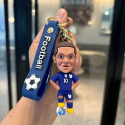3D Μπρελόκ Σιλικόνης Football Stars - Mbappe Dark Blue 8 εκ
