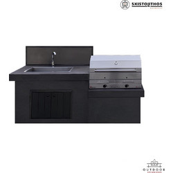 Κουζίνα εξωτερικού χώρου κτιστή Premium AK 354 Sxistolithos