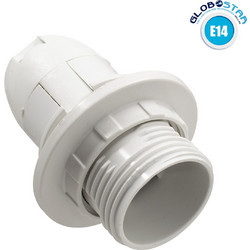 GLOBOSTAR(R) LAMPHOLDER 78962 Ντουί E14 με Ροδέλα IP20 Λευκό - Μ4.5 x Π4.5 x Υ5.6cm