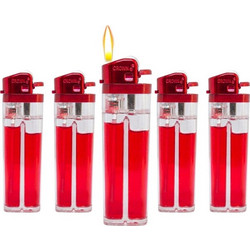 Αναπτήρας Πέτρας Διάφανος Απλός - Red Gas - 5 τεμ