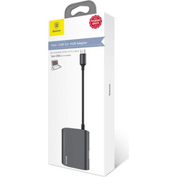 Baseus HUB Enjoyment series Type-C to VGA USB 3.0 Adapter Gray (CATSX-E0G)