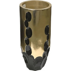 FIBERCLAY ΚΑΣΠΩ ΜΑΥΡΟ/ΧΡΥΣΟ ΚΥΚΛΙΚΑ ΚΟΙΛΩΜΑΤΑ ΣΤΡΟΓΓΥΛΟ ΜΙΚΡΟ - Φ33x70cm 1/ΚΙΒ
