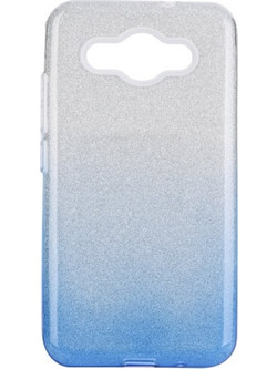 FORCELL SHINING BACK COVER CASE FOR HUAWEI Y3 2018 CLEAR/BLUE