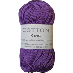 Νήμα Πλεξίματος Cotton King 100% Βαμβακερό 50 γραμμάρια με 125 μέτρα σε Μωβ 0183