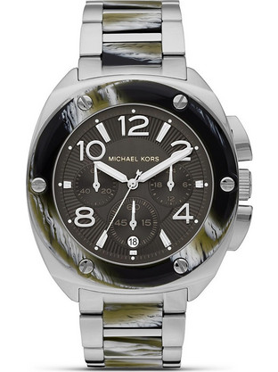 Michael Kors Ανδρικό Ρολόι Χρονογράφος με Ασημί Μεταλλικό Μπρασελέ MK5595