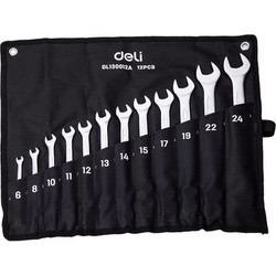 DELI Σετ γερμανοπολύγωνα κλειδιά DL130012A, 6-24mm, 12τμχ
