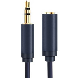 CABLETIME CABLETIME καλώδιο προέκτασης ήχου 3.5mm CT-AV302-H11G, gold plated, 15m, μπλε