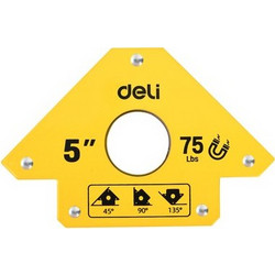 DELI DELI μαγνητική γωνία συγκόλλησης DL-HDW75 με 45/90/135 γωνίες, 5" 34kg