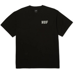 Huf Classic H T-Shirt Ανδρική Κοντομάνικη Μπλούζα Cotton Relaxed Fit - Black/White TS02761-BKWHT
