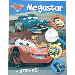 Βιβλίο Ζωγραφικής - Χρωμοσελίδες Disney Megacolor Α4 128 Σελίδες & Αυτοκόλλητα Cars