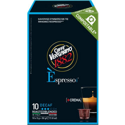 Caffe Vergnano Κάψουλες Espresso Decaffeinato Συμβατές με Μηχανή Nespresso 10τμχ