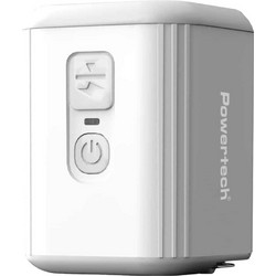 POWERTECH μίνι τρόμπα με φακό, 5W, επαναφορτιζόμενη, λευκή