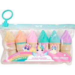 Ice Cream Unicorn Sweet Dreams Shaped Highlighters (KL11568)