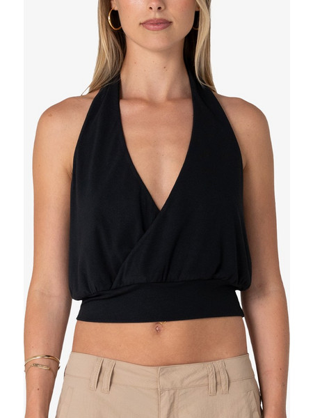 RUSTY Women Honey Halter Top - BLACK - FSL0799-BLK