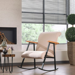 Papatya Πολυθρόνα Κουνιστή Cream Yoka 859FTN1703 64x86x96cm