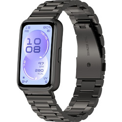 Techsuit Watchband W010 Λουράκι Μεταλλικό Black (Universal 22mm)