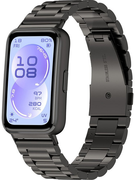 Techsuit Watchband W010 Λουράκι Μεταλλικό Black (Universal 22mm)