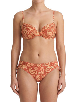 Plus size γυναικείο μαγιό bikini με μπανέλα Lahour σοκολά