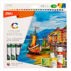 Deli Τέμπερα Blister Emotion 24χρώματα-12ml - 231.006110