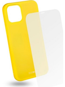Θήκη Προστασία οθόνης Apple iPhone 12 Pro Max - Egoboo Tempered Glass + Case Rubber TPU - Lime