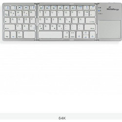 MediaRange MROS133-GR Silver Ασύρματο Πληκτρολόγιο με TouchPad