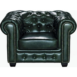 Chester Birmingham Πολυθρόνα Σαλονιού Καθιστικού Δέρμα Antique Green c532119