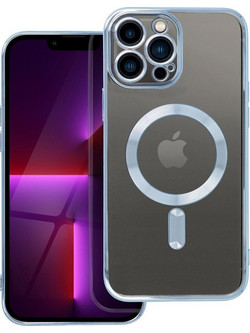 Forcell iPhone 13 Pro MagSafe Electro Θήκη Με Πλαίσιο Σιλικόνης Διάφανη - Blue