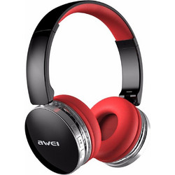 Awei A500BL Ασύρματα Bluetooth Ακουστικά Hi-Fi On Ear με Noise Cancelling Μαύρα Κόκκινα