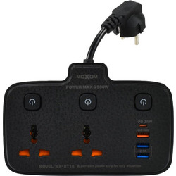 Moxom Πολύπριζο Ασφαλείας με USB-A, USB-C και Διακόπτη MX-ST10