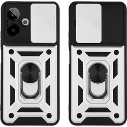 Sonique Ring Armor CamPro Θήκη Ασημί (Realme GT 7 5G / Realme GT 7T 5G)